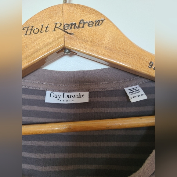 Guy Laroche - Grey V-Neck T-Shirt - Size XXL - Picture 2 of 10